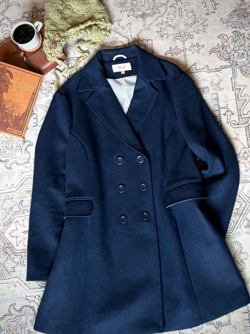 Haute Edition Double-Breasted Wool blend coat 
Sz: 3X
MSRP $160